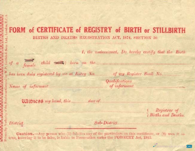 Download Registrate of Births and Deaths certificate of birth or stillbirth Photoshop template